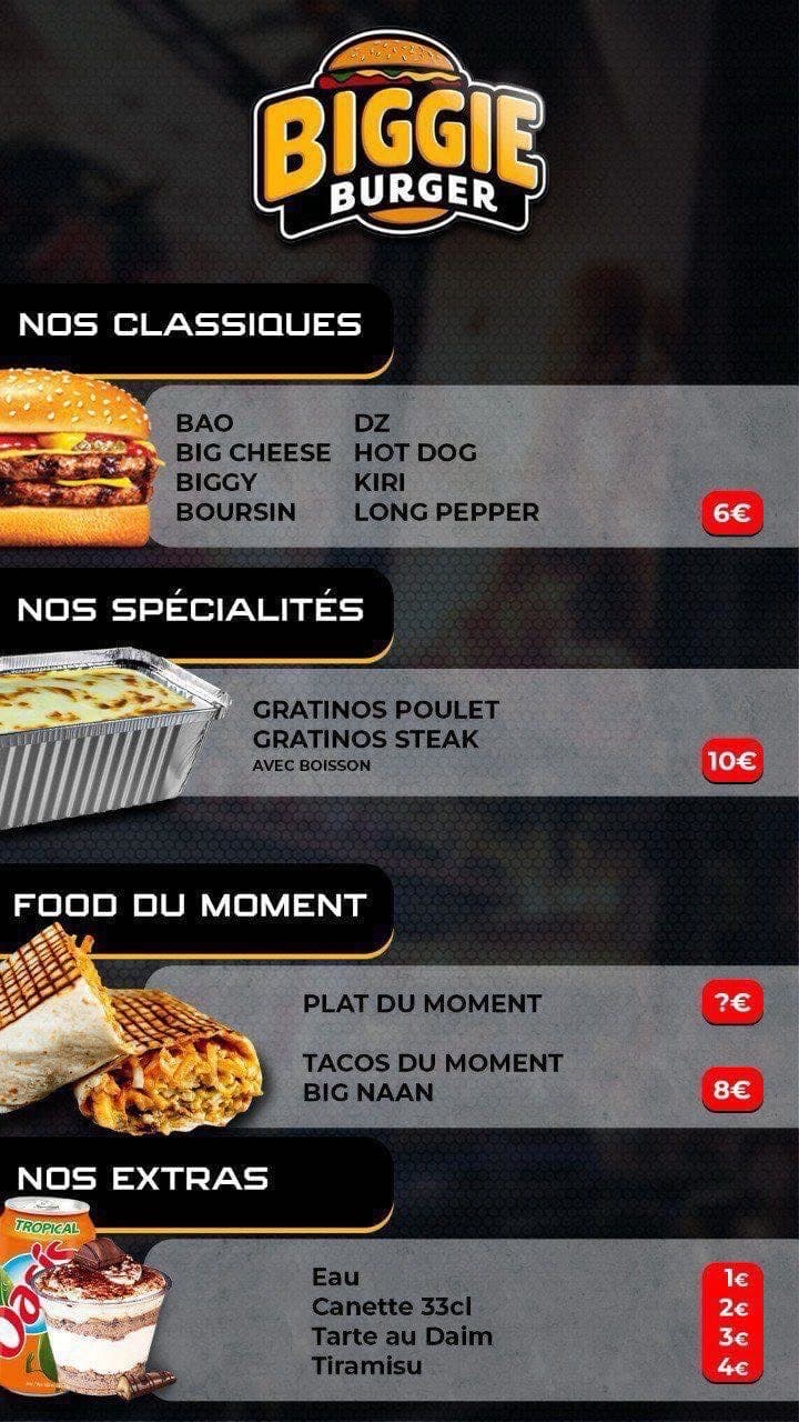 Menu Biggie 1
